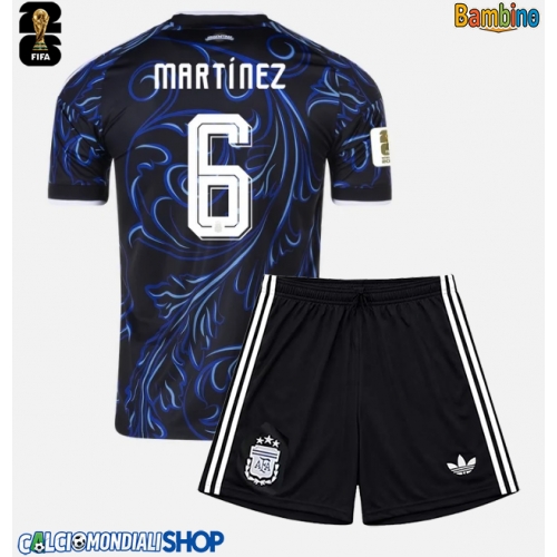 Maglie da calcio Argentina Lisandro Martinez #6 Seconda Maglia Bambino Mondiali 2026  Manica Corta + Pantaloni corti)